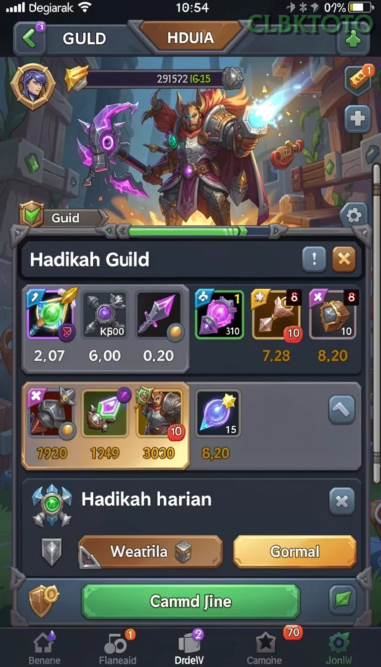 Cuplikan layar ORI33 — menu navigasi