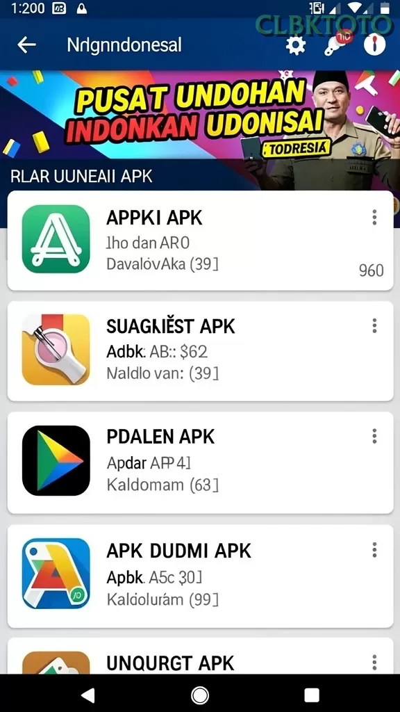 Cuplikan layar ID689 — menu navigasi
